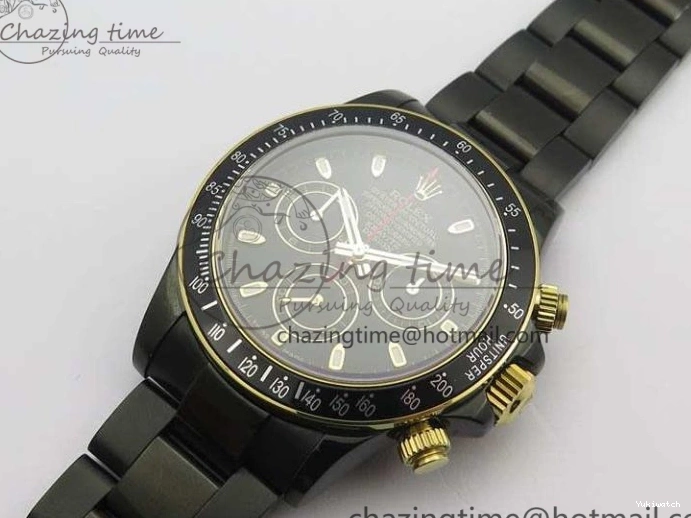 Bracelet Kravitz Daytona Black YG Best Maker On DLC DLC BP Dial Strap) A4130 Edition (Free Leather 0121